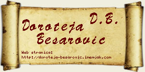 Doroteja Besarović vizit kartica